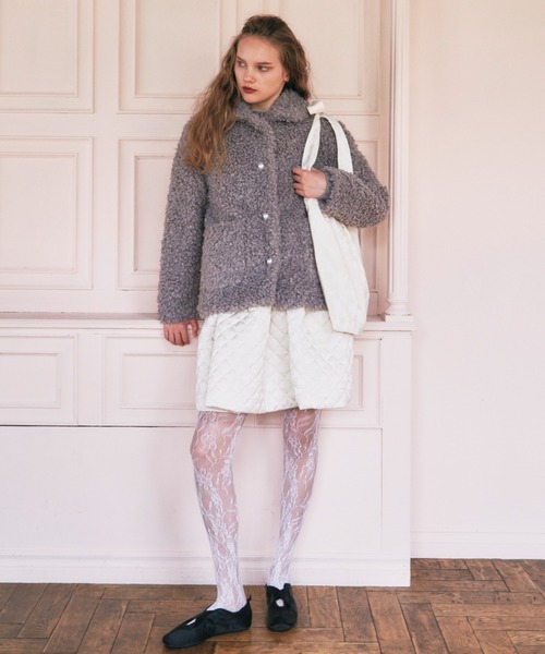 HONEY MI HONEY(ハニーミーハニー)の「poodle fur jacket(その他アウター・レディース・ベージュ/グレー/アイボリー/ピンク・FREE)」の11枚目の写真