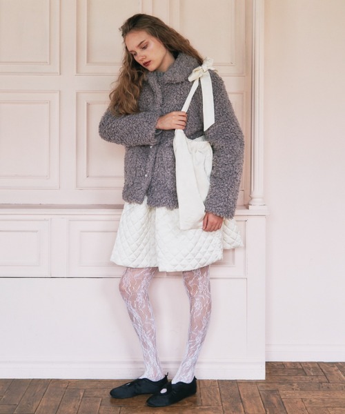 HONEY MI HONEY(ハニーミーハニー)の「poodle fur jacket(その他アウター・レディース・ベージュ/グレー/アイボリー/ピンク・FREE)」の10枚目の写真