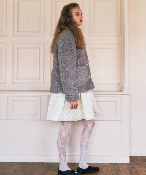 HONEY MI HONEY(ハニーミーハニー)の「poodle fur jacket(その他アウター・レディース・ベージュ/グレー/アイボリー/ピンク・FREE)」の12枚目の写真