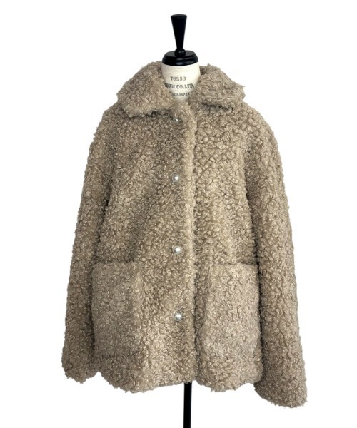 HONEY MI HONEY(ハニーミーハニー)の「poodle fur jacket(その他アウター・レディース・ベージュ/グレー/アイボリー/ピンク・FREE)」の22枚目の写真