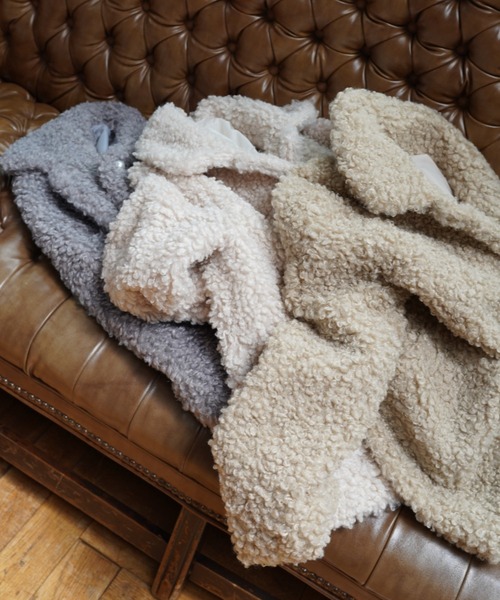 HONEY MI HONEY(ハニーミーハニー)の「poodle fur jacket(その他アウター・レディース・ベージュ/グレー/アイボリー/ピンク・FREE)」の21枚目の写真