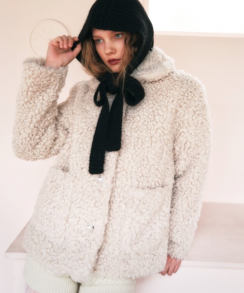 セール】poodle fur jacket（その他アウター）｜HONEY MI HONEY