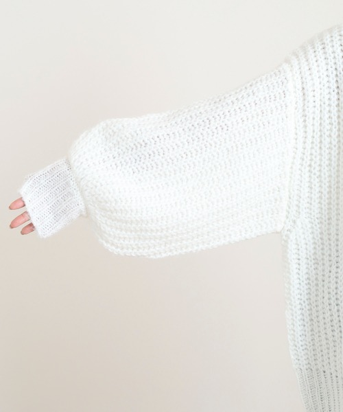 FUNALIVE(ファンアライブ)の「Openwork Knit(ニット/セーター・レディース・オフホワイト・M)」の8枚目の写真