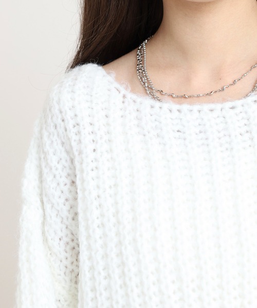 FUNALIVE(ファンアライブ)の「Openwork Knit(ニット/セーター・レディース・オフホワイト・M)」の6枚目の写真