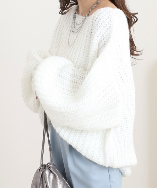 FUNALIVE(ファンアライブ)の「Openwork Knit(ニット/セーター・レディース・オフホワイト・M)」の10枚目の写真