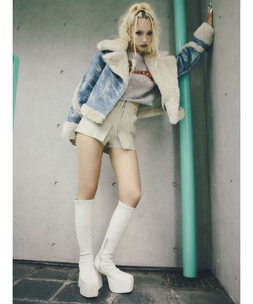 エコムートンライダースジャケット（ムートンコート）｜GYDA