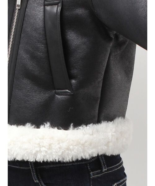 GYDA（ジェイダ）の「【WEB限定カラーあり】エコムートンライダースジャケット（ムートンコート・レディース・ブラウン/スカイブルー/ブラック/その他3・FREE）」の17枚目の写真