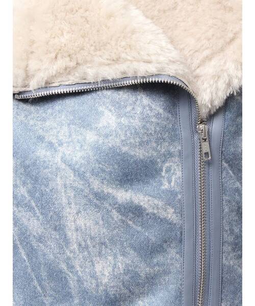 GYDA（ジェイダ）の「【WEB限定カラーあり】エコムートンライダースジャケット（ムートンコート・レディース・ブラウン/スカイブルー/ブラック/その他3・FREE）」の20枚目の写真