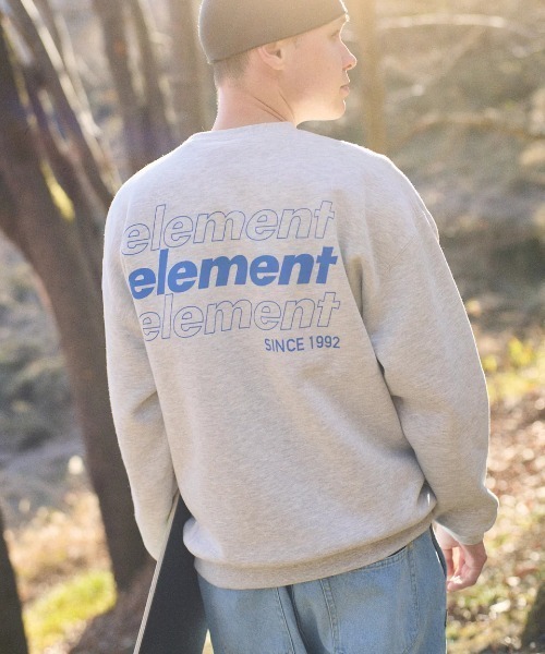 ELEMENT(エレメント)の「ELEMENT メンズ NEW YORK CREW トレーナー 【2025年秋冬モデル】/エレメントバックプリントクルーネックスウェットトレーナー(スウェット・メンズ・ブラック/ホワイト系その他/ブラック系その他・MEDIUM/X-LARGE/LARGE)」の2枚目の写真