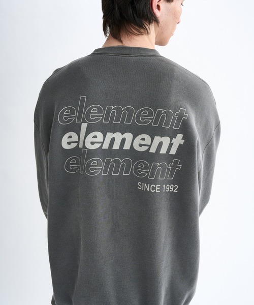 ELEMENT(エレメント)の「ELEMENT メンズ NEW YORK CREW トレーナー 【2025年秋冬モデル】/エレメントバックプリントクルーネックスウェットトレーナー(スウェット・メンズ・ブラック/ホワイト系その他/ブラック系その他・MEDIUM/X-LARGE/LARGE)」の3枚目の写真