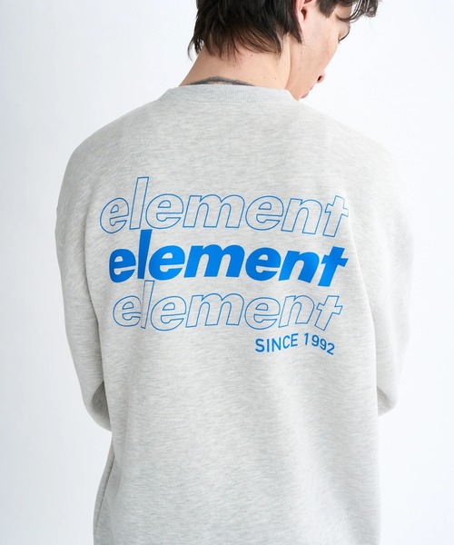 ELEMENT(エレメント)の「ELEMENT メンズ NEW YORK CREW トレーナー 【2025年秋冬モデル】/エレメントバックプリントクルーネックスウェットトレーナー(スウェット・メンズ・ブラック/ホワイト系その他/ブラック系その他・MEDIUM/X-LARGE/LARGE)」の7枚目の写真