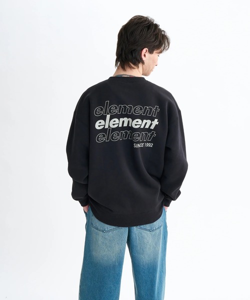 ELEMENT(エレメント)の「ELEMENT メンズ NEW YORK CREW トレーナー 【2025年秋冬モデル】/エレメントバックプリントクルーネックスウェットトレーナー(スウェット・メンズ・ブラック/ホワイト系その他/ブラック系その他・MEDIUM/X-LARGE/LARGE)」の12枚目の写真
