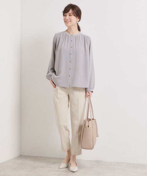 ITS'DEMO（イッツデモ）の「【手洗い可】前開きブラウス（シャツ/ブラウス・レディース・グレー/アイボリー/ベビーピンク/ブラック系・00）」の13枚目の写真