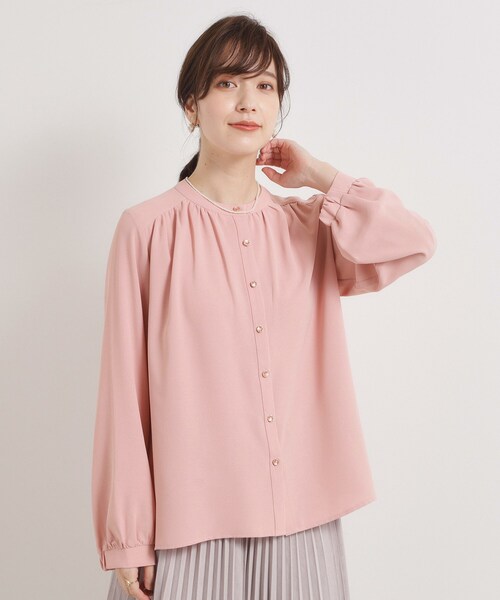 ITS'DEMO（イッツデモ）の「【手洗い可】前開きブラウス（シャツ/ブラウス・レディース・グレー/アイボリー/ベビーピンク/ブラック系・00）」の17枚目の写真