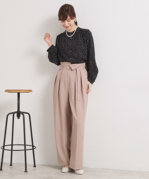 ITS'DEMO（イッツデモ）の「【手洗い可】前開きブラウス（シャツ/ブラウス・レディース・グレー/アイボリー/ベビーピンク/ブラック系・00）」の22枚目の写真