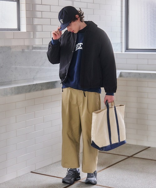 MAISON CLUB(メゾンクラブ)の「【MAISON CLUB】BalCollar Padding Blouson / バルカラー中綿ブルゾン KKP(ブルゾン・メンズ・グレー/ベージュ/ブラック・L/M)」の6枚目の写真