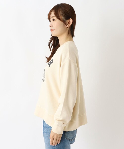 one'sterrace(ワンズテラス)の「コットン 裏毛ロゴ入りプルオーバー(スウェット・レディース・グレー系4/ネイビー系5/アイボリー系8・02)」の14枚目の写真