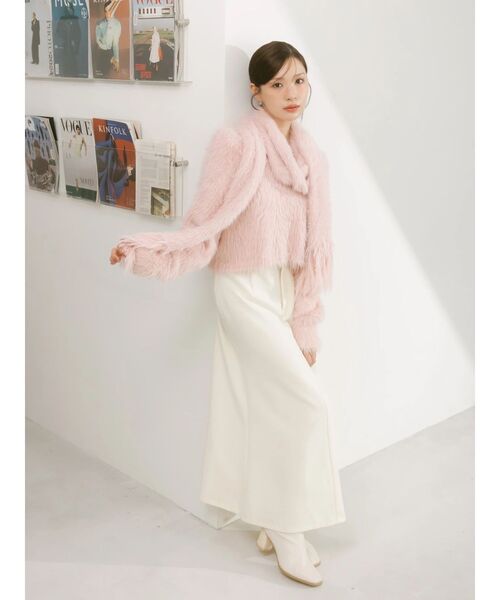 ロングシャギーマフラーセットニット（ニット/セーター）｜MERCURYDUO