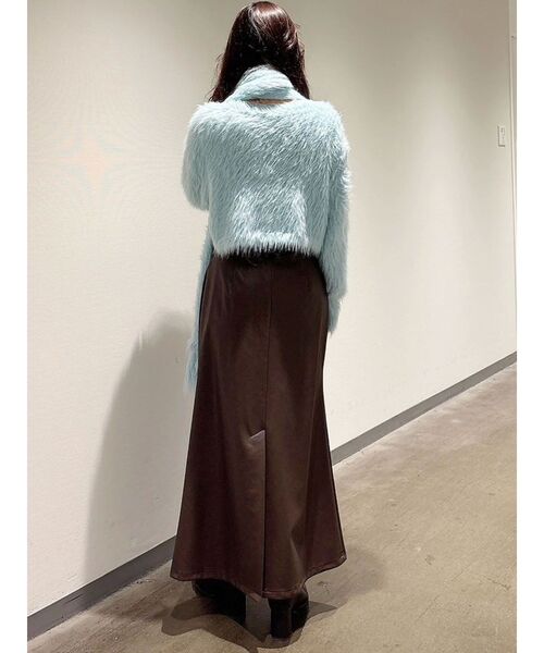 MERCURYDUO(マーキュリーデュオ)の「ロングシャギーマフラーセットニット(ニット/セーター・レディース・イエロー/ピンク/ライトブルー/オフホワイト・FREE)」の11枚目の写真