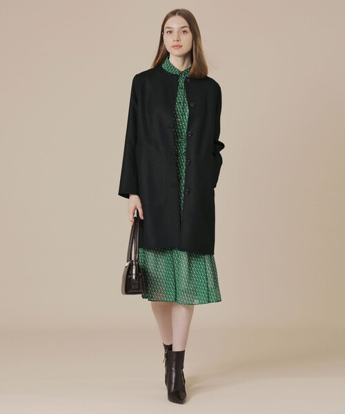 MACKINTOSH LONDON（マッキントッシュ ロンドン）の「ライトウールリバーノーカラーコート（ノーカラーコート・レディース・ブラウン/ブラック/チャコールグレー・38/40）」の5枚目の写真