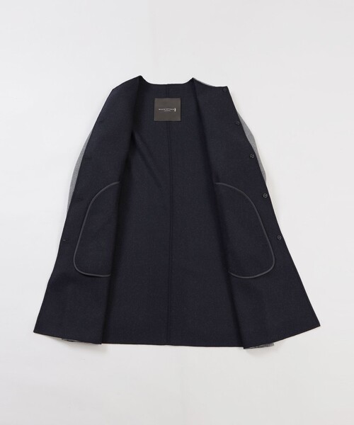 MACKINTOSH LONDON（マッキントッシュ ロンドン）の「ライトウールリバーノーカラーコート（ノーカラーコート・レディース・ブラウン/ブラック/チャコールグレー・38/40）」の12枚目の写真