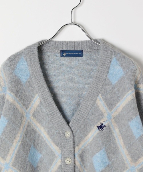 BEVERLY HILLS POLO CLUB（ビバリーヒルズポロクラブ）の「【BEVERLY HILLS POLO CLUB】別注クルーVネックカーディガン（カーディガン/ボレロ・レディース・ブラウン/グレー/ネイビー・FREE）」の5枚目の写真