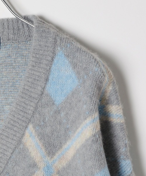 BEVERLY HILLS POLO CLUB（ビバリーヒルズポロクラブ）の「【BEVERLY HILLS POLO CLUB】別注クルーVネックカーディガン（カーディガン/ボレロ・レディース・ブラウン/グレー/ネイビー・FREE）」の6枚目の写真