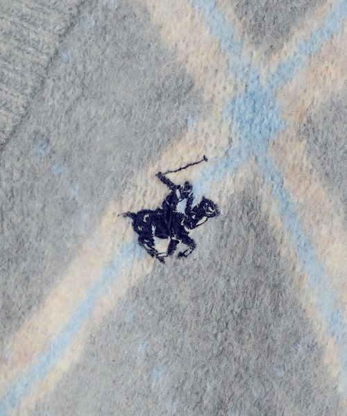 BEVERLY HILLS POLO CLUB（ビバリーヒルズポロクラブ）の「【BEVERLY HILLS POLO CLUB】別注クルーVネックカーディガン（カーディガン/ボレロ・レディース・ブラウン/グレー/ネイビー・FREE）」の10枚目の写真