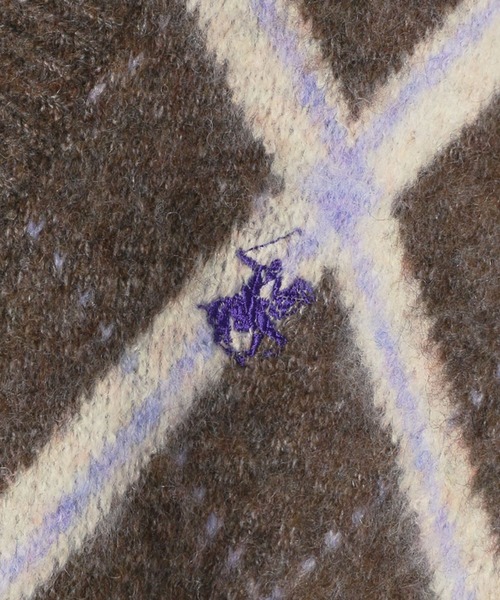 BEVERLY HILLS POLO CLUB（ビバリーヒルズポロクラブ）の「【BEVERLY HILLS POLO CLUB】別注クルーVネックカーディガン（カーディガン/ボレロ・レディース・ブラウン/グレー/ネイビー・FREE）」の11枚目の写真