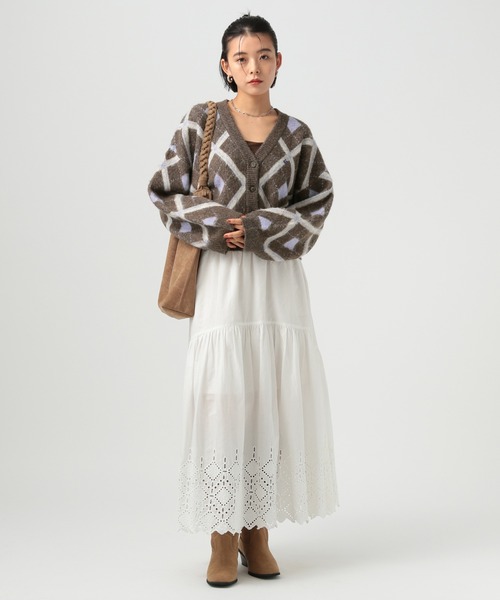 BEVERLY HILLS POLO CLUB（ビバリーヒルズポロクラブ）の「【BEVERLY HILLS POLO CLUB】別注クルーVネックカーディガン（カーディガン/ボレロ・レディース・ブラウン/グレー/ネイビー・FREE）」の21枚目の写真