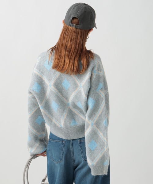 BEVERLY HILLS POLO CLUB（ビバリーヒルズポロクラブ）の「【BEVERLY HILLS POLO CLUB】別注クルーVネックカーディガン（カーディガン/ボレロ・レディース・ブラウン/グレー/ネイビー・FREE）」の19枚目の写真