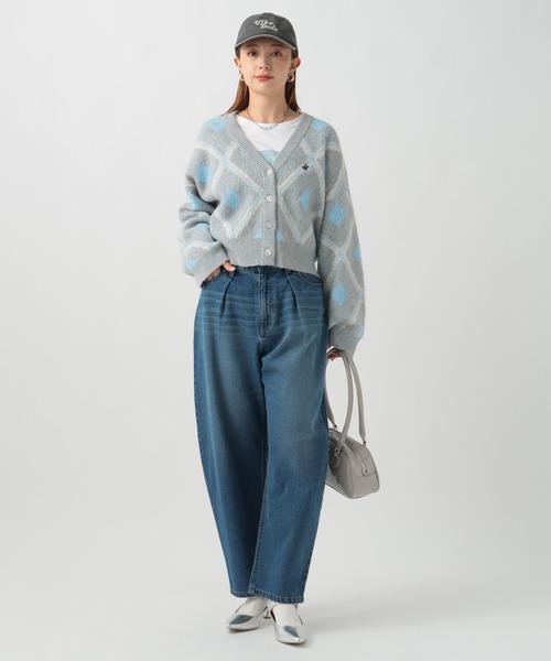 BEVERLY HILLS POLO CLUB（ビバリーヒルズポロクラブ）の「【BEVERLY HILLS POLO CLUB】別注クルーVネックカーディガン（カーディガン/ボレロ・レディース・ブラウン/グレー/ネイビー・FREE）」の17枚目の写真