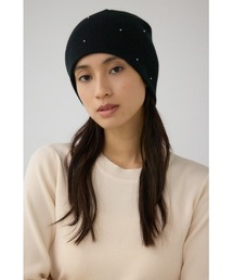 AZUL BY MOUSSY(アズールバイマウジー)のデコラティブリブニットビーニー(ニットキャップ/ビーニー)