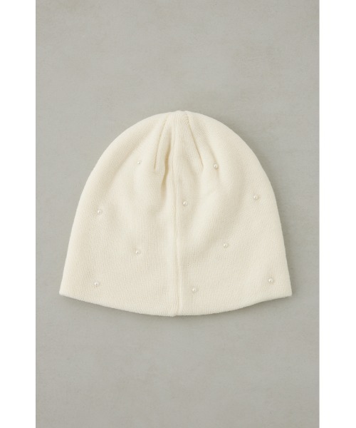 AZUL by moussy（アズールバイマウジー）の「デコラティブリブニットビーニー（ニットキャップ/ビーニー・レディース・アイボリー/ブラック/グレー・FREE）」の6枚目の写真