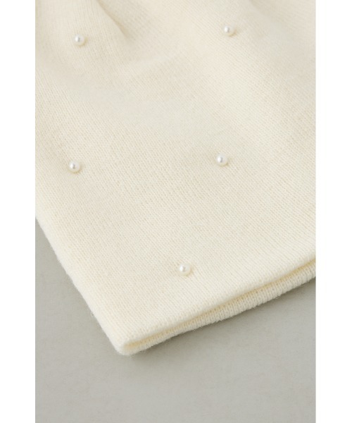 AZUL by moussy（アズールバイマウジー）の「デコラティブリブニットビーニー（ニットキャップ/ビーニー・レディース・アイボリー/ブラック/グレー・FREE）」の8枚目の写真