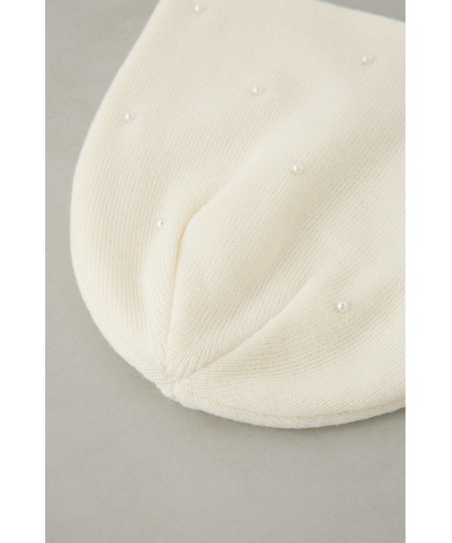 AZUL by moussy（アズールバイマウジー）の「デコラティブリブニットビーニー（ニットキャップ/ビーニー・レディース・アイボリー/ブラック/グレー・FREE）」の9枚目の写真