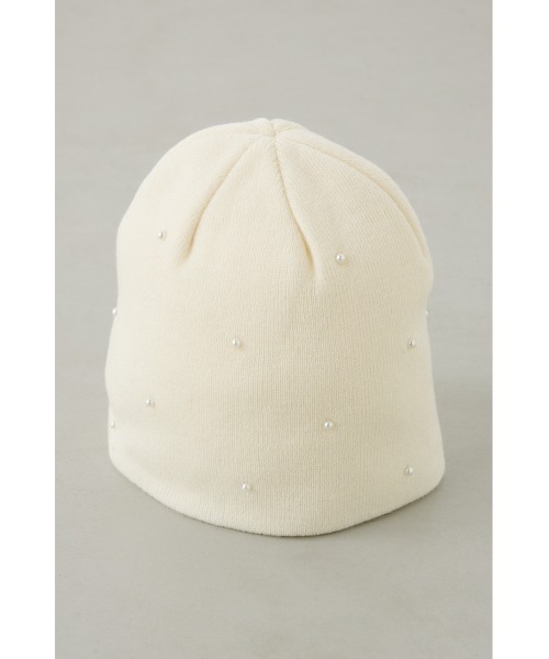 AZUL by moussy（アズールバイマウジー）の「デコラティブリブニットビーニー（ニットキャップ/ビーニー・レディース・アイボリー/ブラック/グレー・FREE）」の10枚目の写真