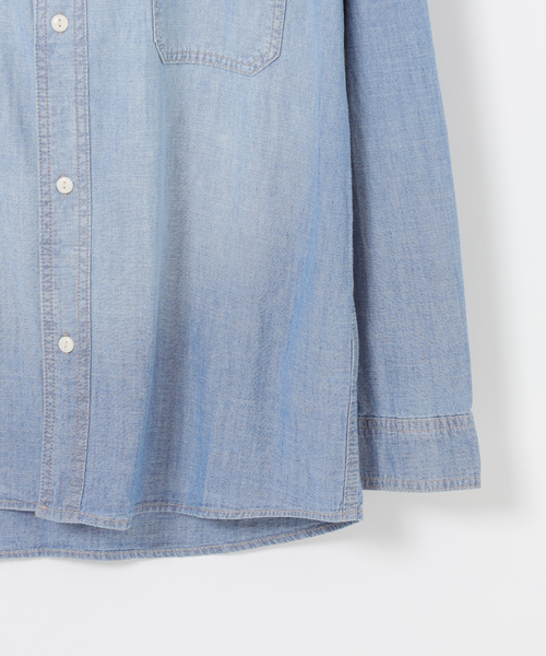 B.C STOCK（ベーセーストック）の「シャンブレー フードシャツ（シャツ/ブラウス・メンズ・ネイビー/ブラック・MEDIUM/LARGE）」の13枚目の写真