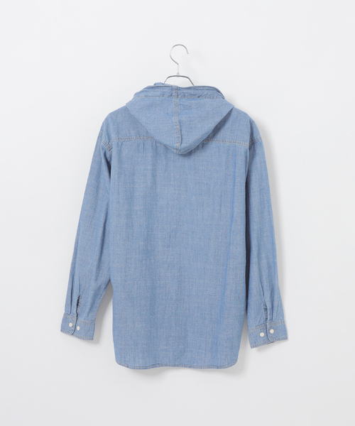 B.C STOCK（ベーセーストック）の「シャンブレー フードシャツ（シャツ/ブラウス・メンズ・ネイビー/ブラック・MEDIUM/LARGE）」の18枚目の写真