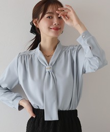 arts&science 襟付ブラウス シャツ ネイビー drop-kaitori_33-2410-795