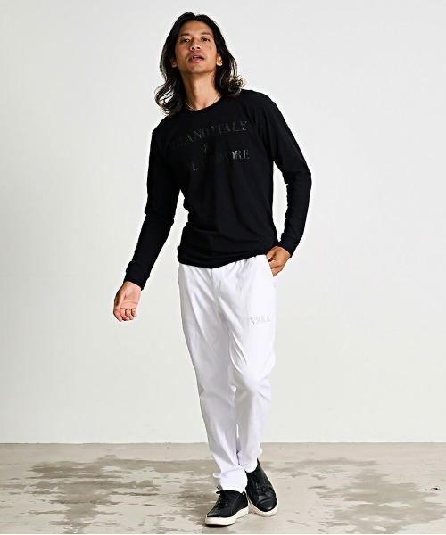 VIOLA(ヴィオラ)の「『VIOLA rumore/ヴィオラ ルモーレ』ロゴプリント入りクルーネック長袖カットソー(Tシャツ/カットソー・メンズ・ブラック/ホワイト/ホワイト×シルバー・M/XL/L)」の10枚目の写真