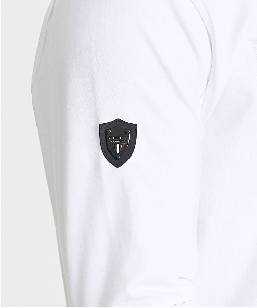 VIOLA(ヴィオラ)の「『VIOLA rumore/ヴィオラ ルモーレ』ロゴプリント入りクルーネック長袖カットソー(Tシャツ/カットソー・メンズ・ブラック/ホワイト/ホワイト×シルバー・M/XL/L)」の14枚目の写真