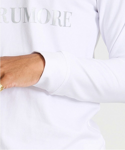VIOLA(ヴィオラ)の「『VIOLA rumore/ヴィオラ ルモーレ』ロゴプリント入りクルーネック長袖カットソー(Tシャツ/カットソー・メンズ・ブラック/ホワイト/ホワイト×シルバー・M/XL/L)」の15枚目の写真