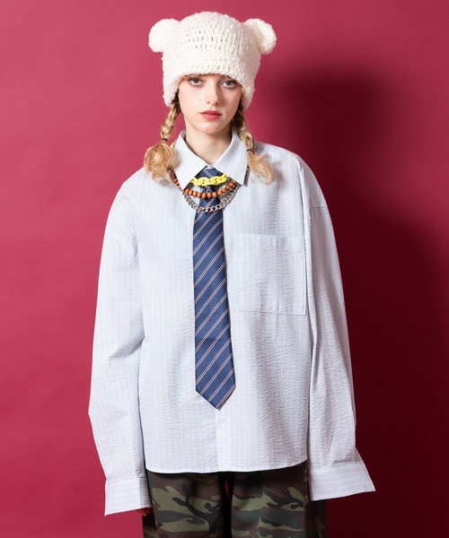 a.p.o.v. -ankoROCK's select- クロップド丈シアサッカーストライプ