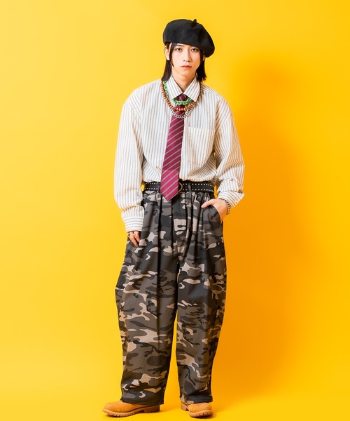 a.p.o.v.(エーピーオービー)の「a.p.o.v. クロップド丈シアサッカーストライプシャツ(シャツ/ブラウス・メンズ・ブラウン/アイボリー/ライトブルー・ONESIZE)」の7枚目の写真