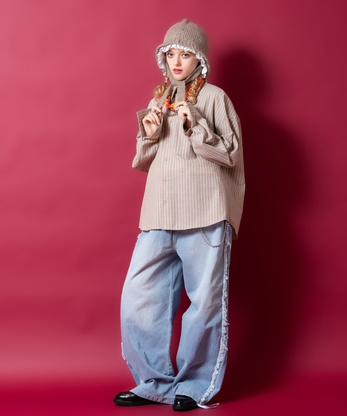 a.p.o.v. -ankoROCK's select- クロップド丈シアサッカーストライプ