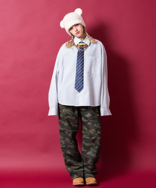 a.p.o.v. -ankoROCK's select- クロップド丈シアサッカーストライプ