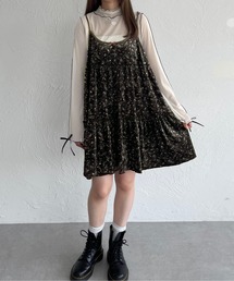 kutir（クティール）の「アソートベロアリボンティアードキャミワンピース/チュニック（ワンピース）」