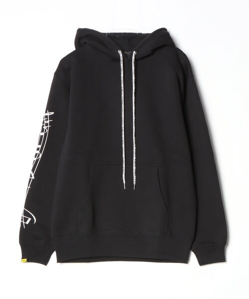 STUD MUFFIN（スタッドマフィン）の「STUD MUFFIN/スタッドマフィン/リリックリボン&MUSICプリント ハートサガラパッチワーク プルオーバー（パーカー・メンズ・ブラック/パープル・3/2/4）」の7枚目の写真