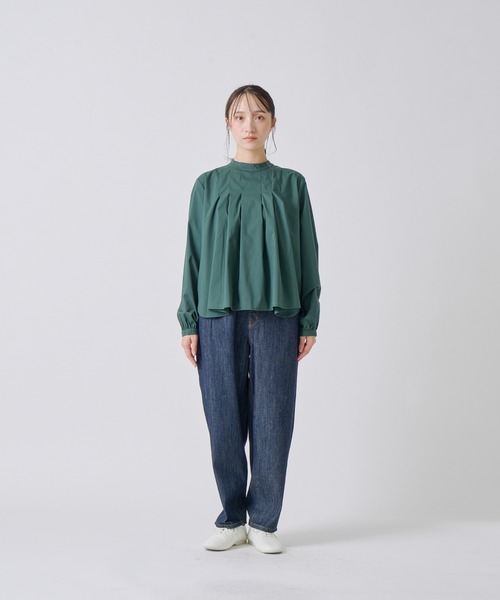 Kelen(ケレン)の「「KELEN / ケレン」タックデザインブラウス(シャツ/ブラウス・レディース・ブラック/グレー/オフホワイト/グリーン・S/M)」の15枚目の写真